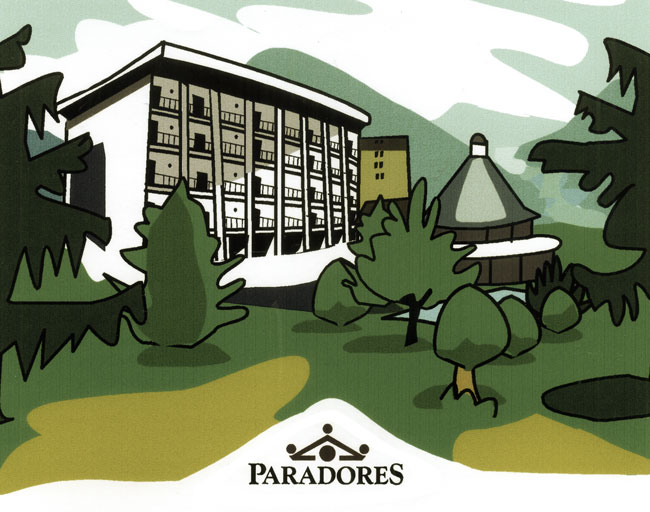 paradores nacionales, ilustración de Montse Noguera